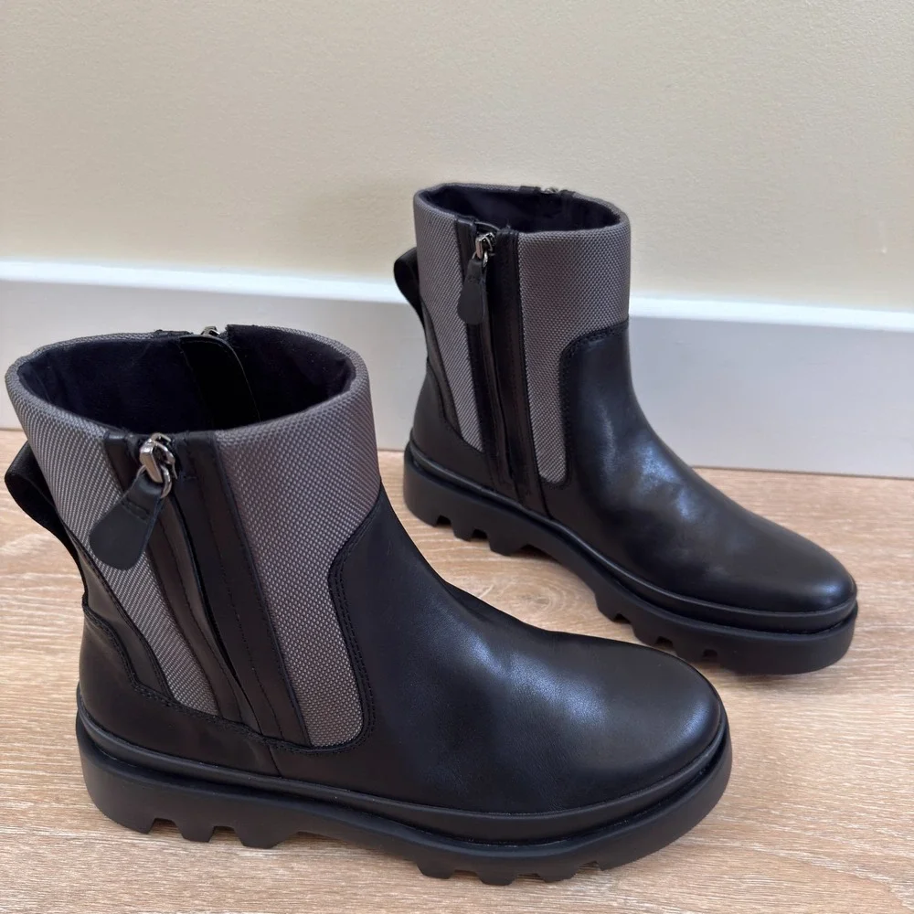 Vince‎ Camuto Women's VC-Kaskona Black/Kale Leather Ankle Bootie US 8.5M